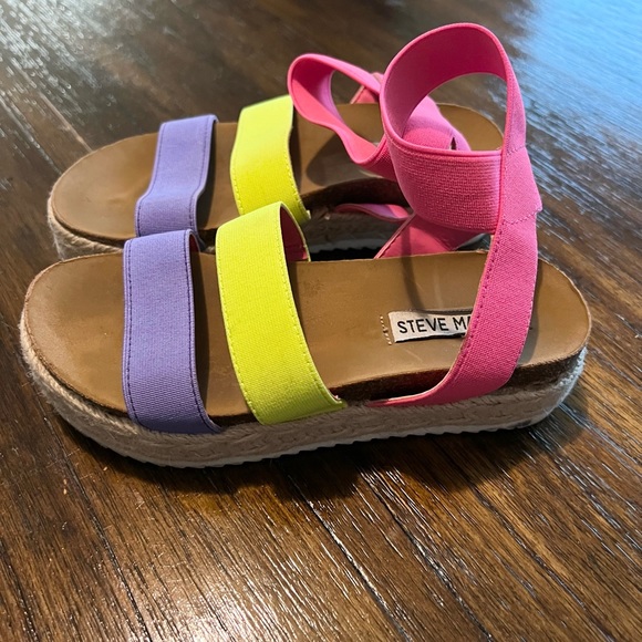 Steve Madden J Nikki Platform sandals multicolored ankle strap girls size 13-GUC - Picture 3 of 5